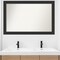 Corvino Black Non-Beveled Custom Framed Bathroom Vanity Wall Mirror